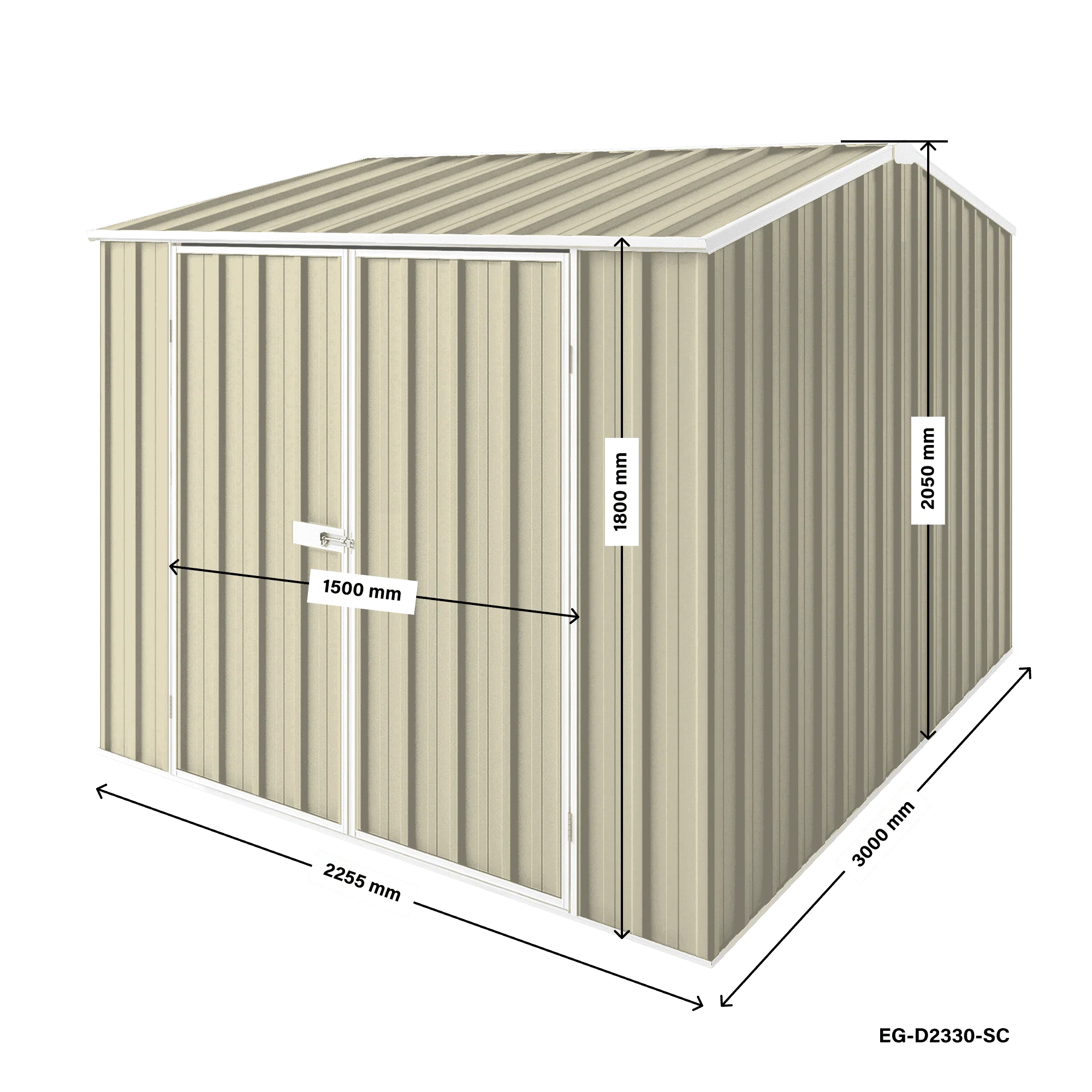 2.25m x 3m Gable Roof Garden Shed - Image 26