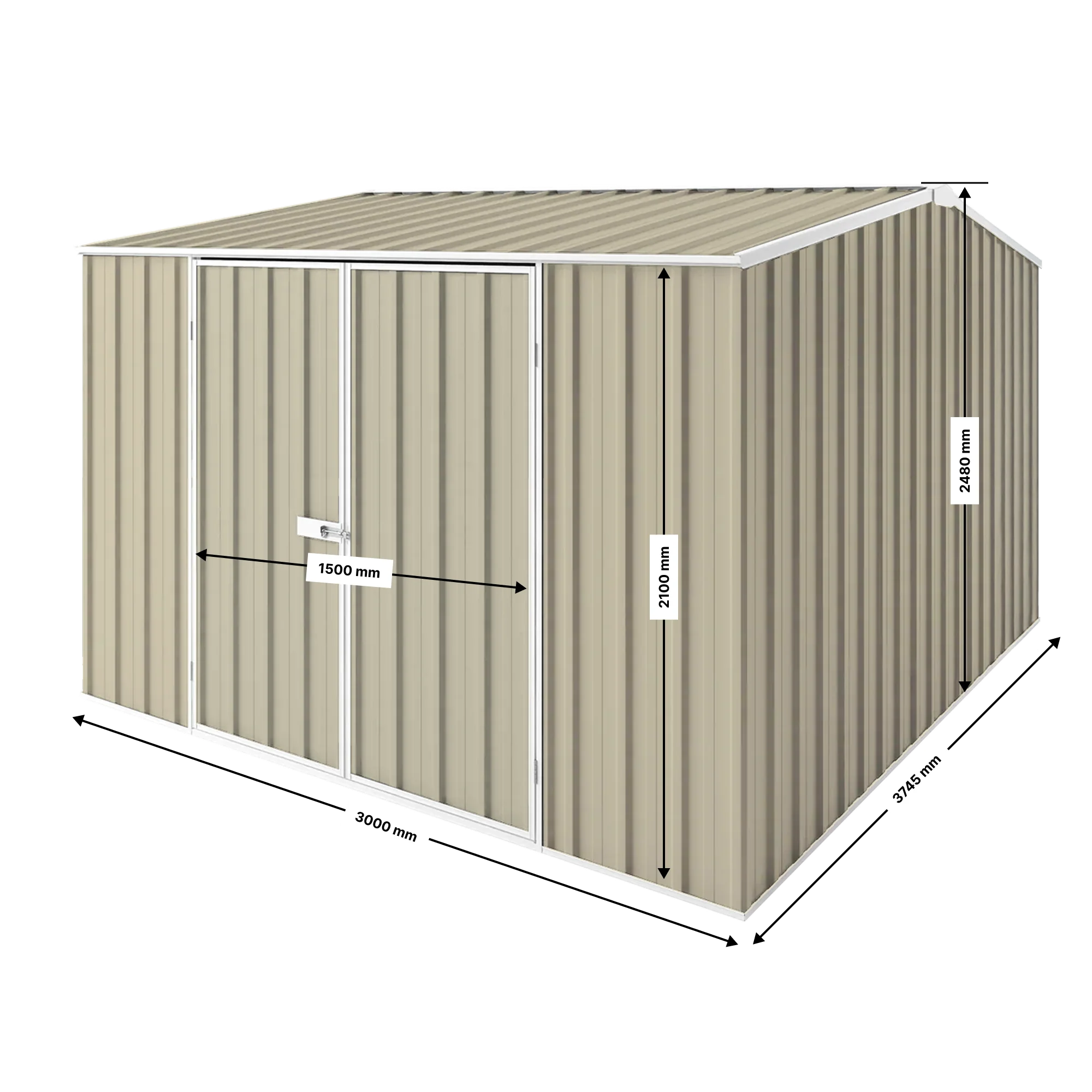 3m x 3.75m Gable Roof Garden Shed - Image 27