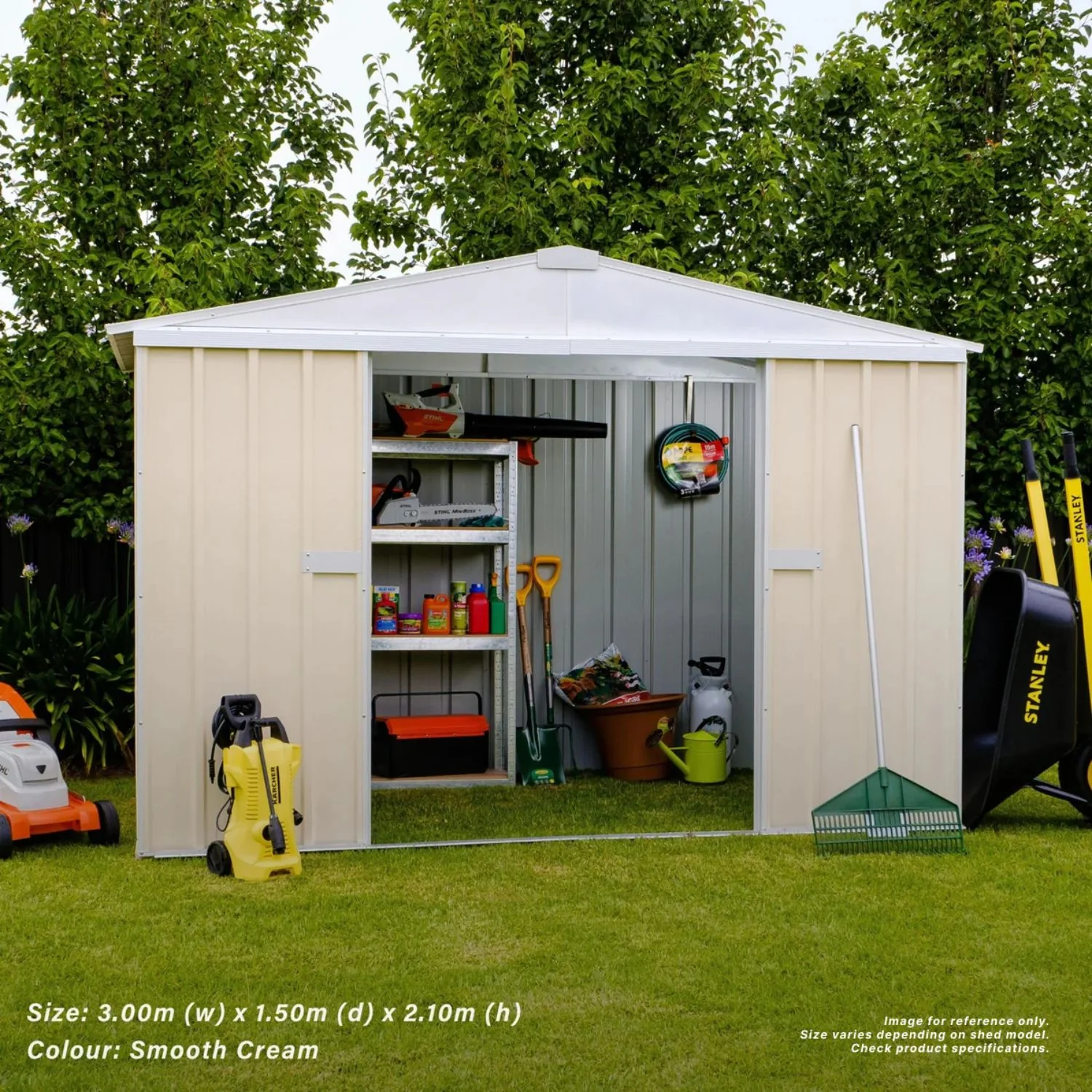3m x 3m Gable Slider Garden Shed - Image 13