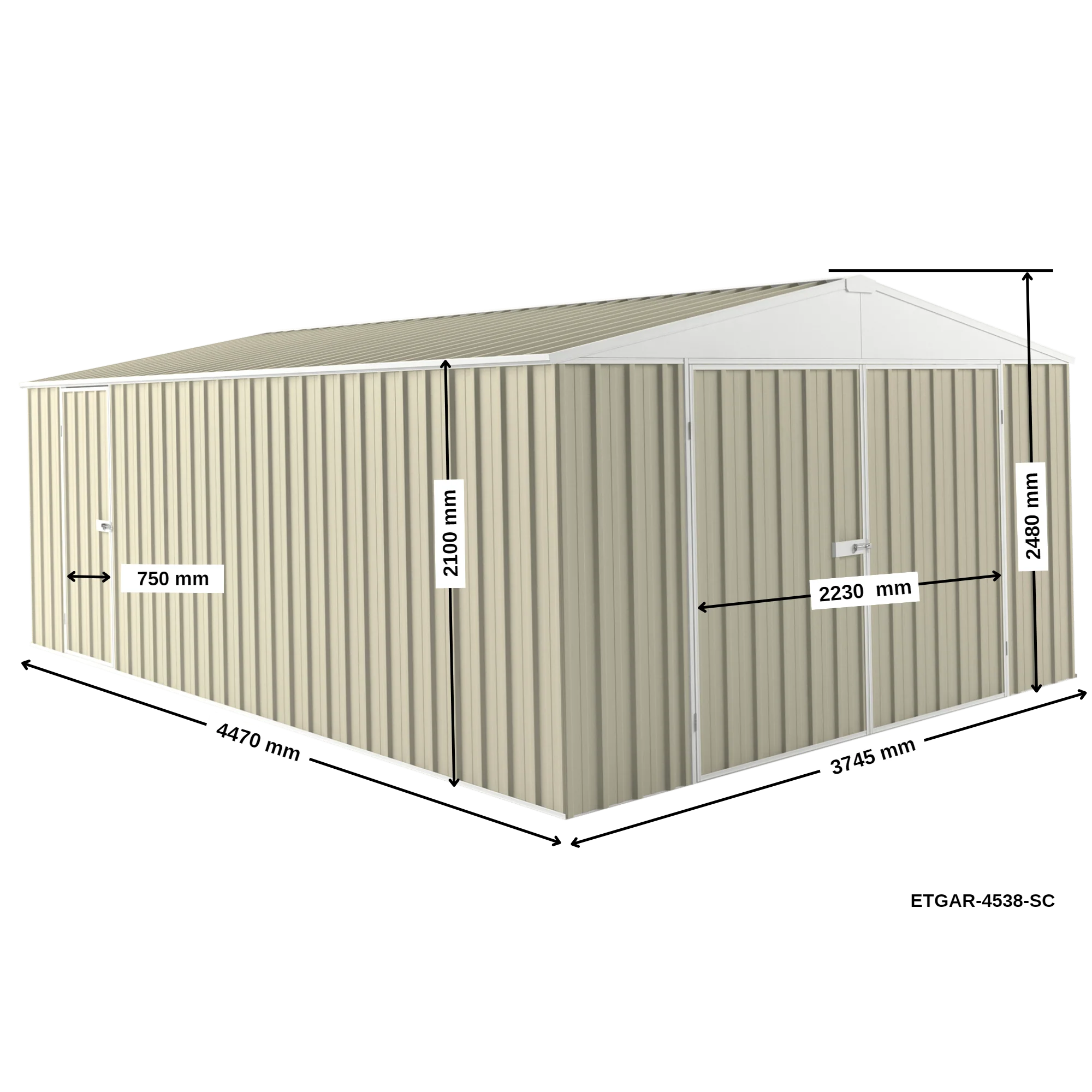 3.75m x 4.5m Garage Shed - Image 28