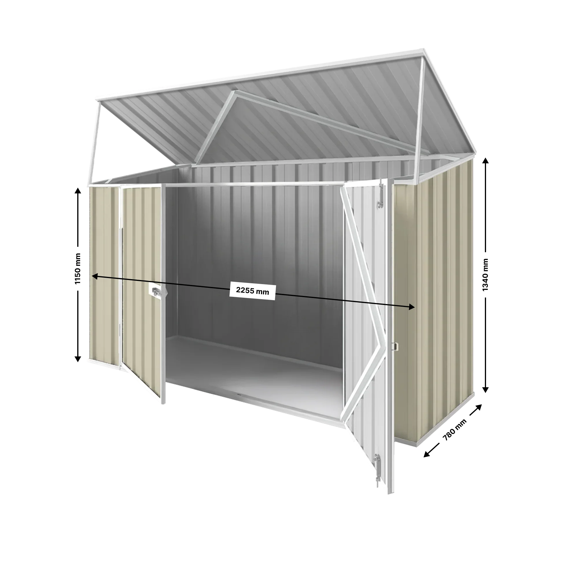 2.25m x 0.78m Bike Shed - Image 25
